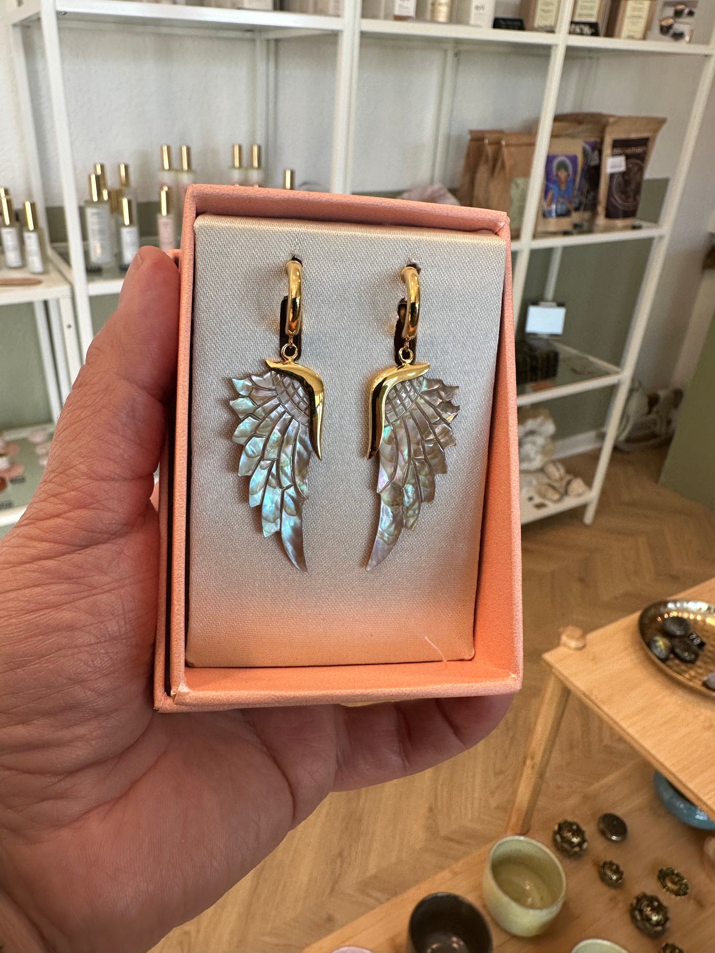 Opal Wonder Gold Hoops