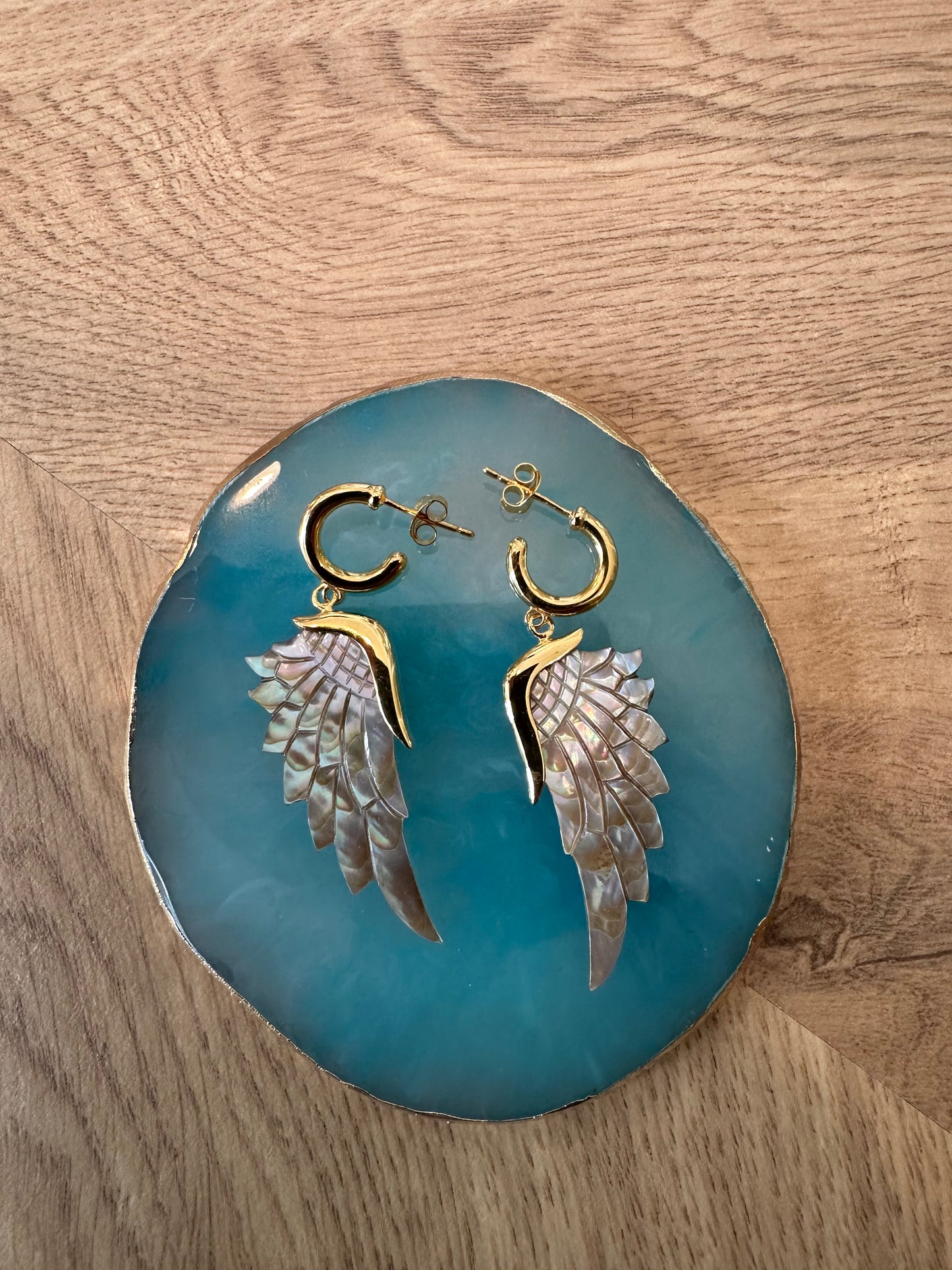 Opal Wonder Gold Hoops