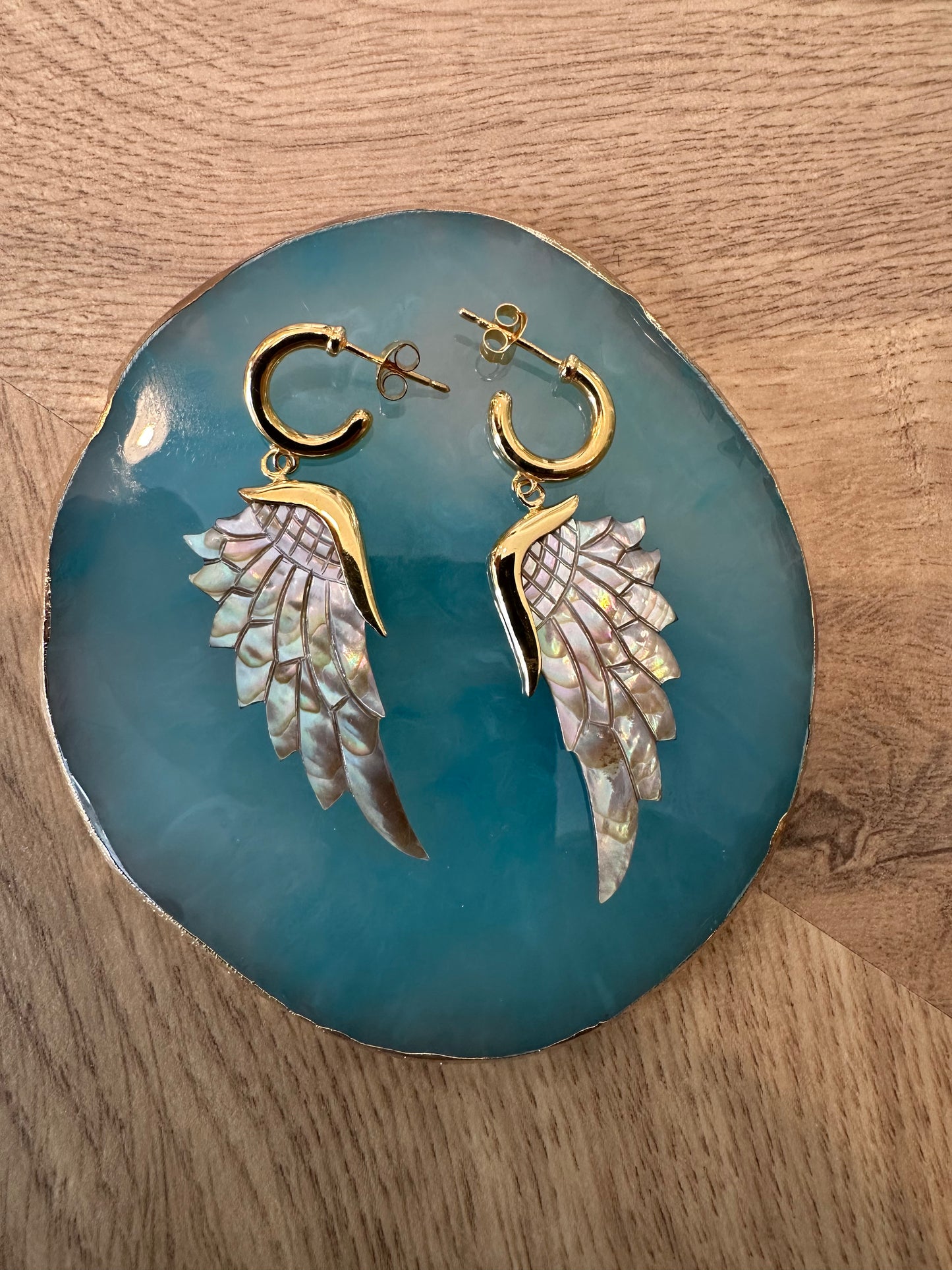 Opal Wonder Gold Hoops