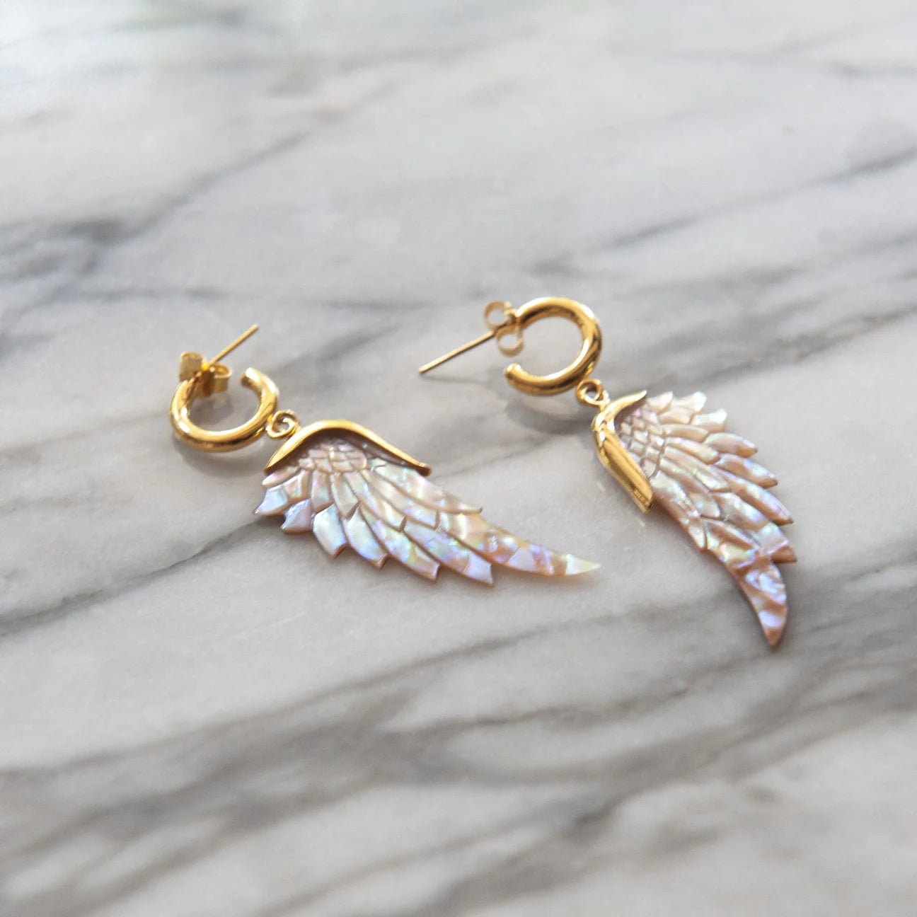 Opal Wonder Gold Hoops