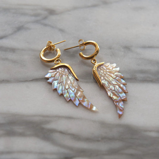 Opal Wonder Gold Hoops