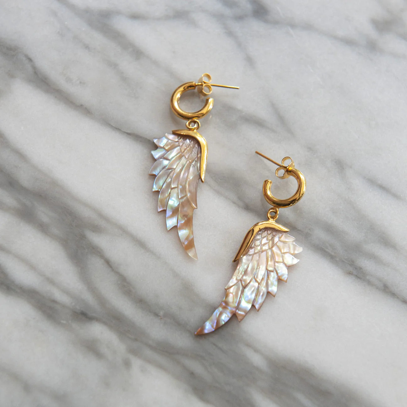 Opal Wonder Gold Hoops