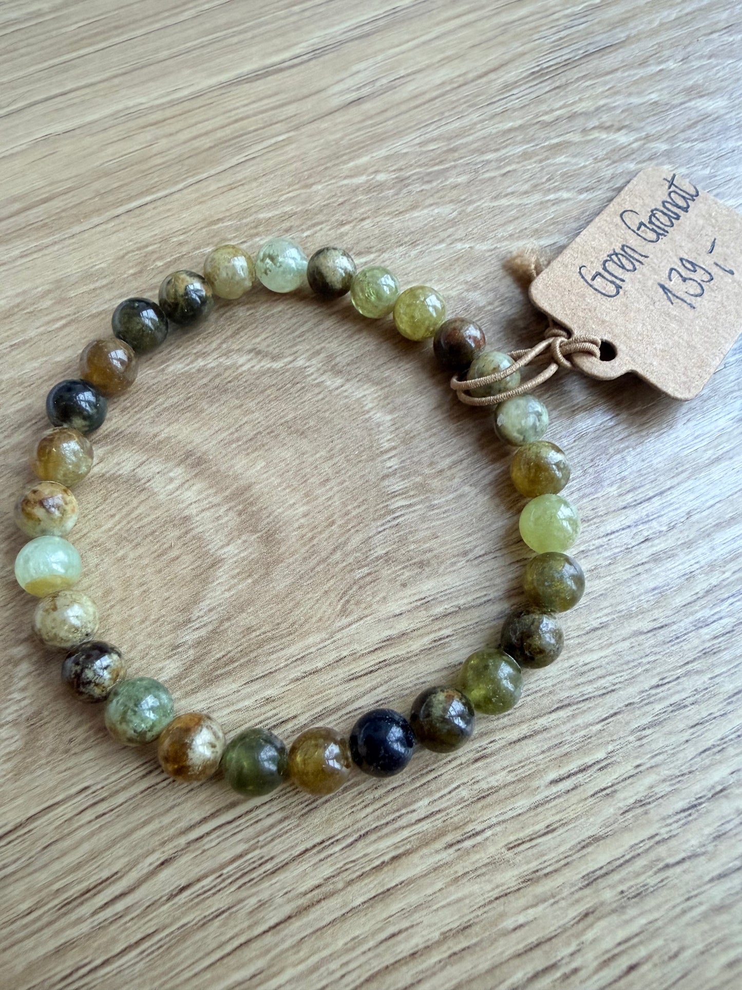 Grøn granat armbånd