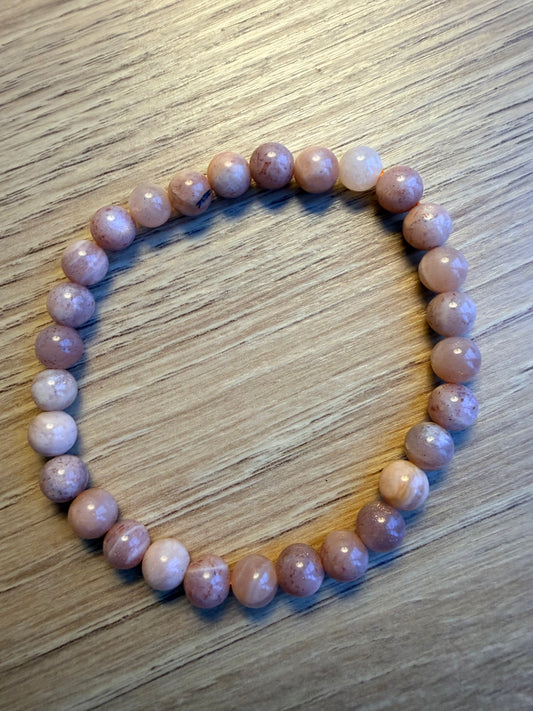 Pink månesten armbånd