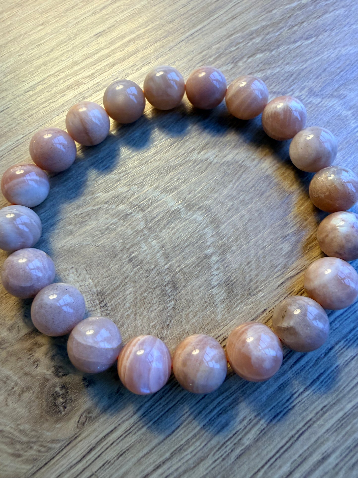 Pink månesten armbånd