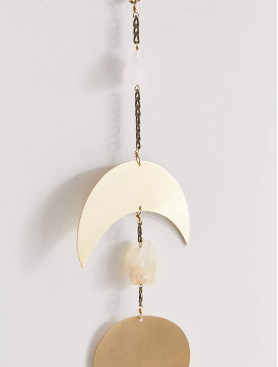 Smuk månefase ophæng i messing